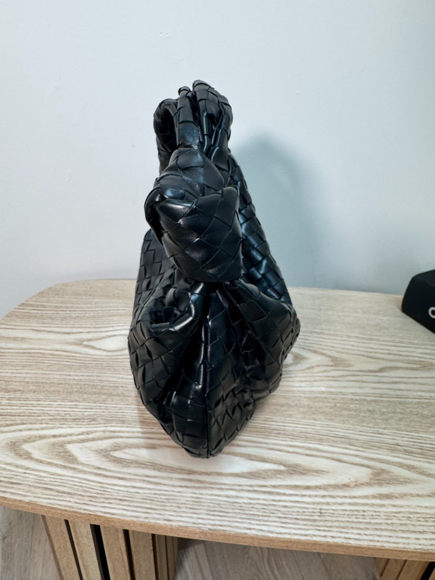 Bottega Veneta Black Lambskin Leather Jodie Suede Hobo Bag – New No Tags