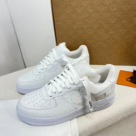 Louis Vuitton And Nike White "Air Force 1" By Virgil Abloh - Brand New In Box US 8/ UK 7.5
