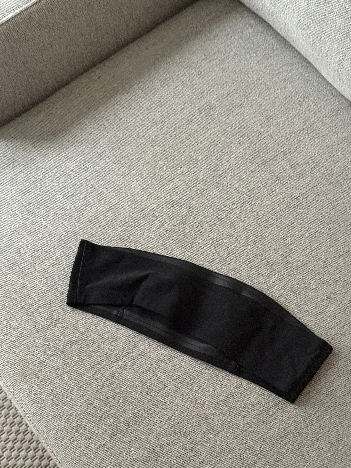 Prada Black Red Logo Bandeau Top - Medium