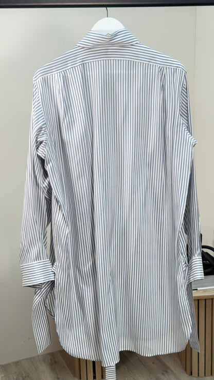 Loewe Blue White Striped Shirt - Medium