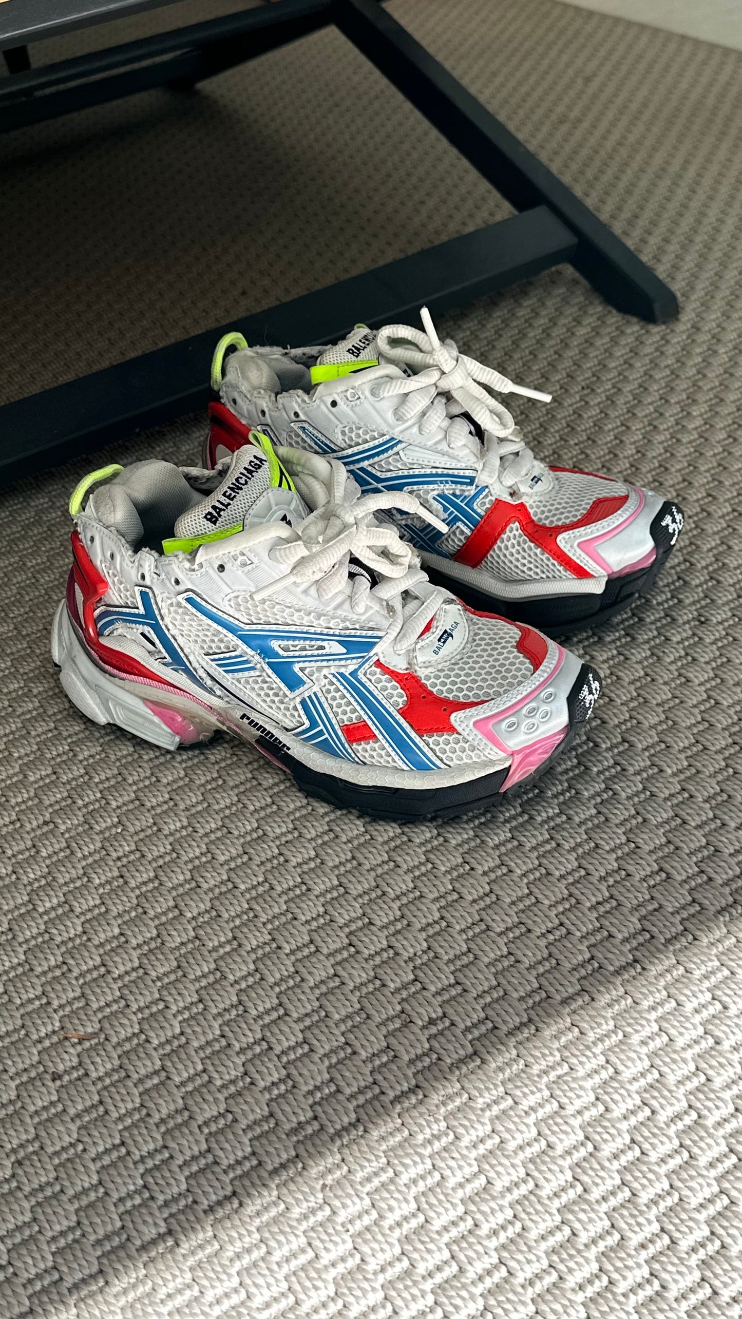 Balenciaga Runner Trainers White Blue Red – EU 36 / UK 3