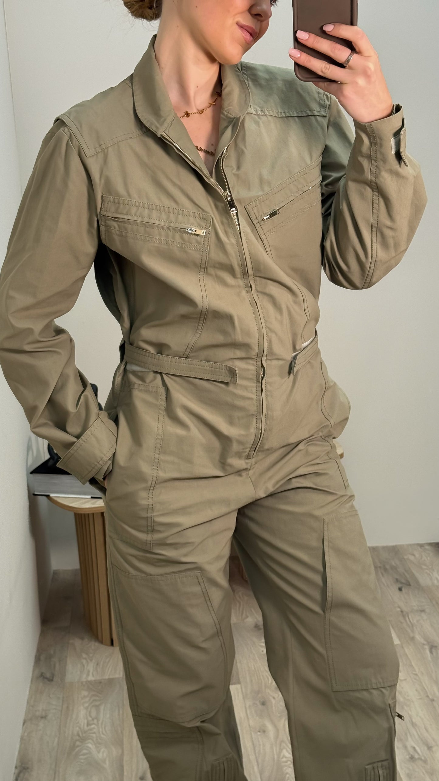 Stella McCartney Beige Cargo Jumpsuit - 38 EU / UK 10