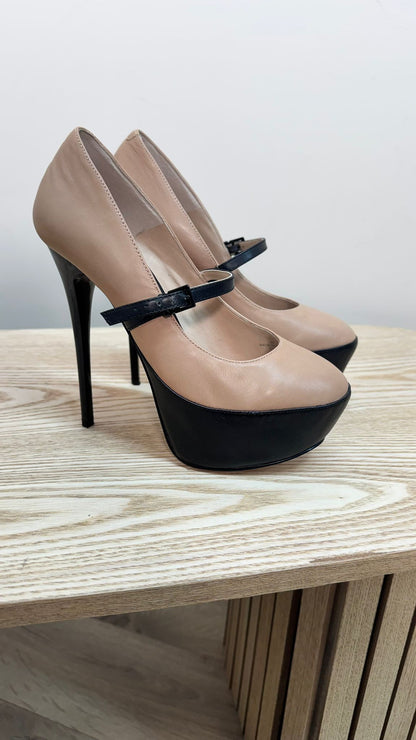 Kurt Geiger Nude Black Dream Heels – EU 38 / UK 5