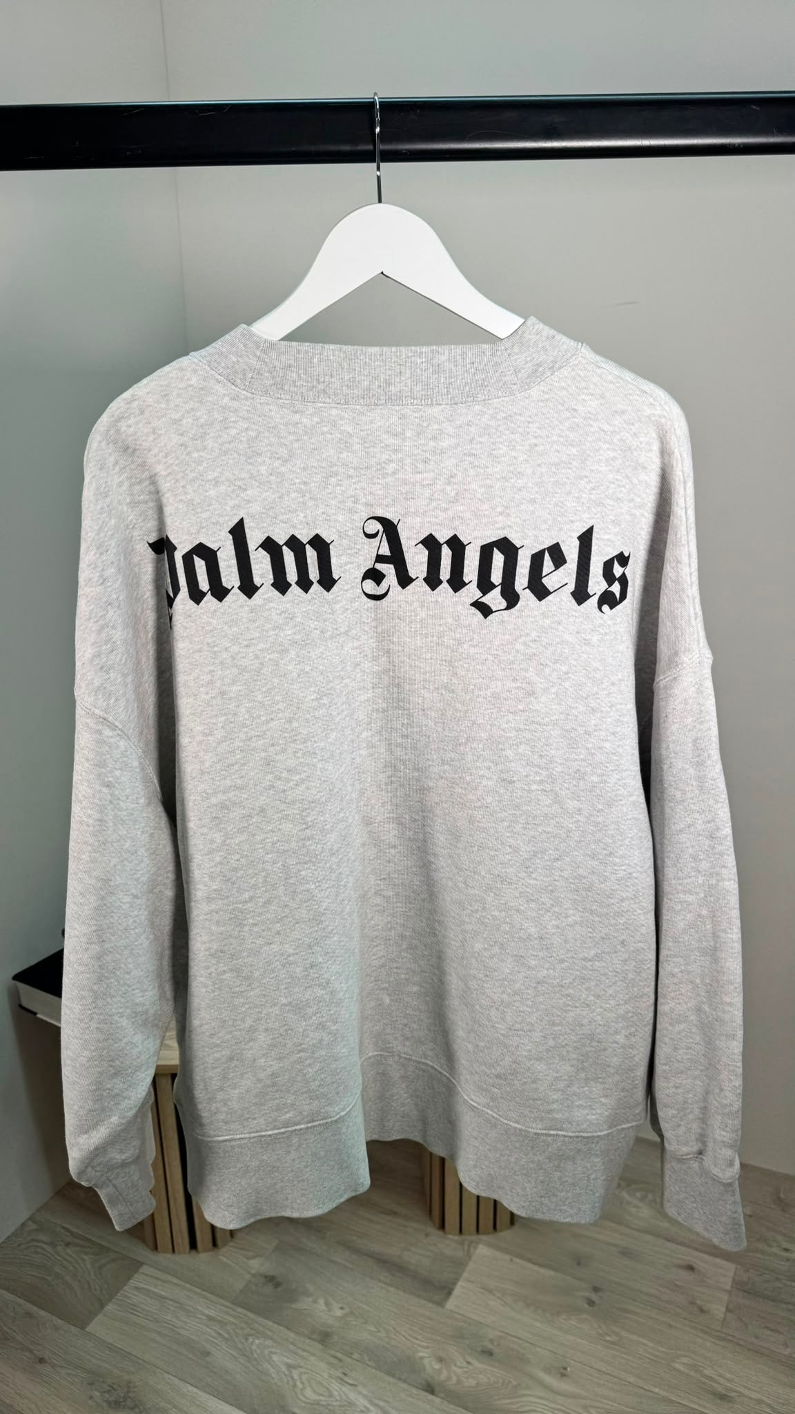 Palm Angels Grey Logo Sweatshirt – Large