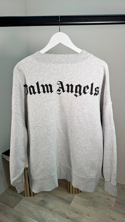 Palm Angels Grey Logo Sweatshirt – Large