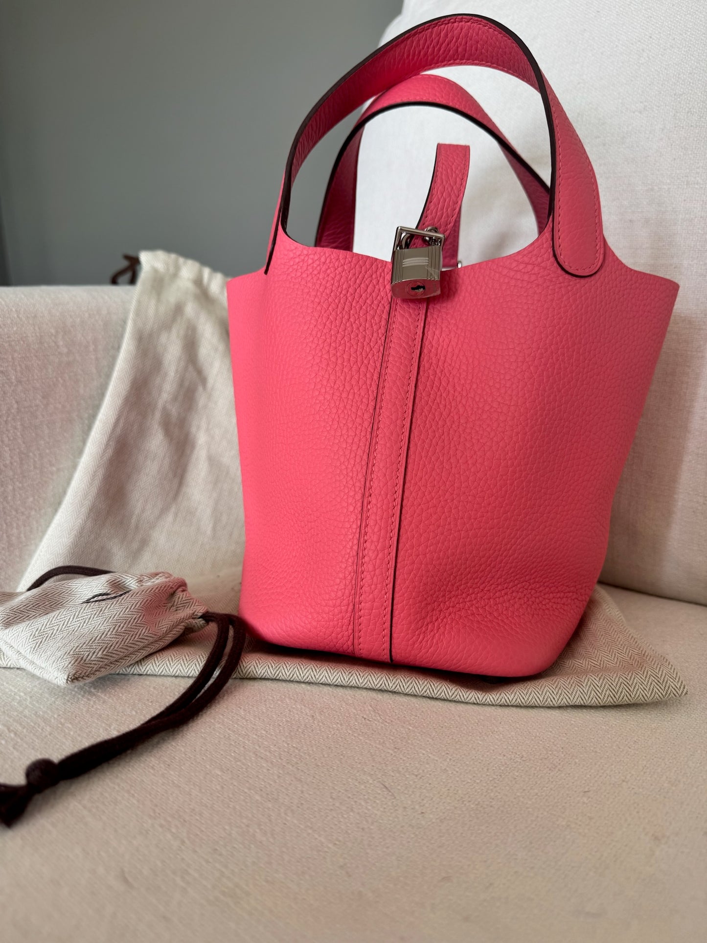 Hermès Pink Clements Picotin lock bag