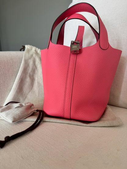 Hermès Pink Clements Picotin lock bag