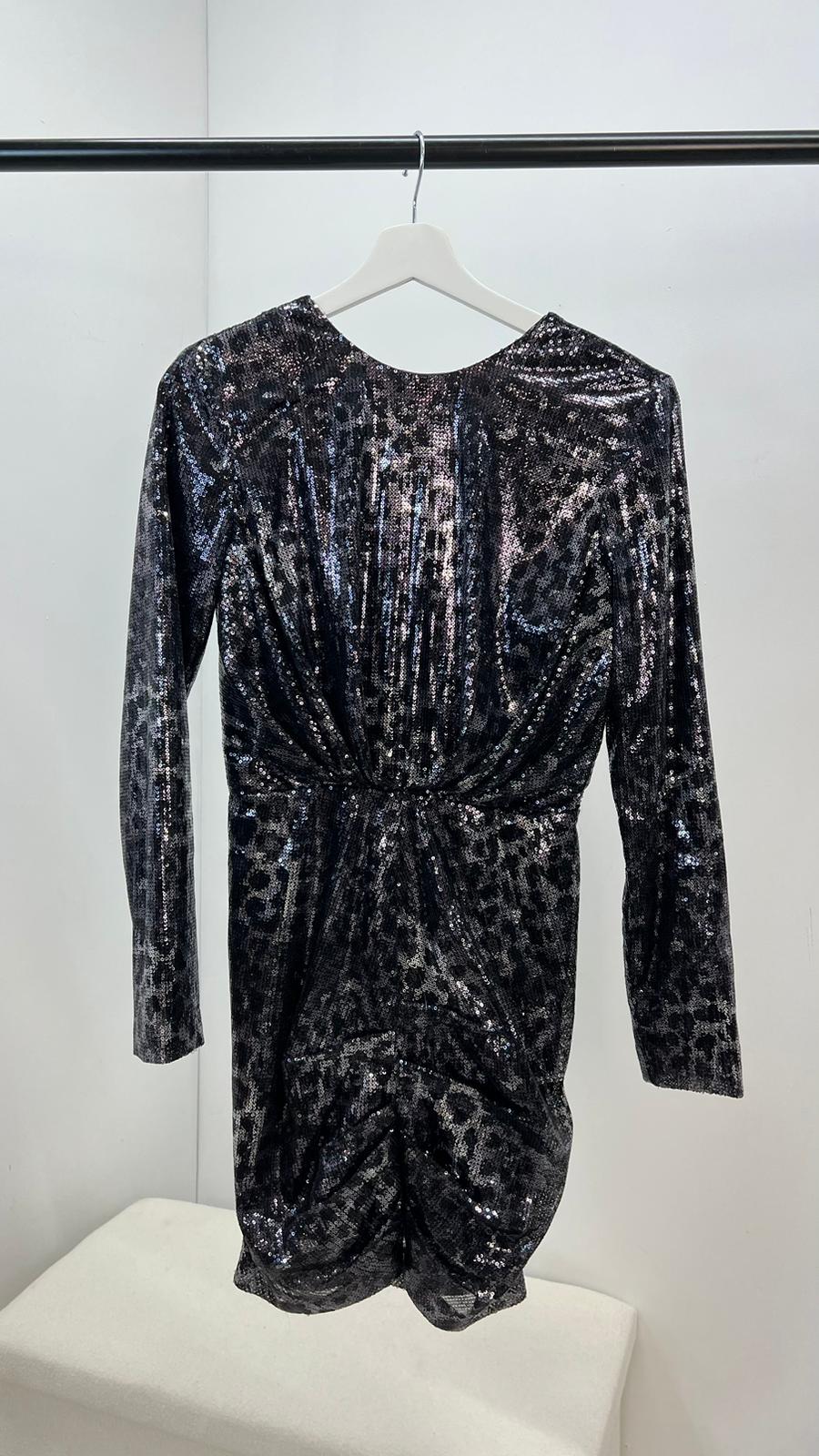 MSGM Multi Leopard Sequin Dress  - Small