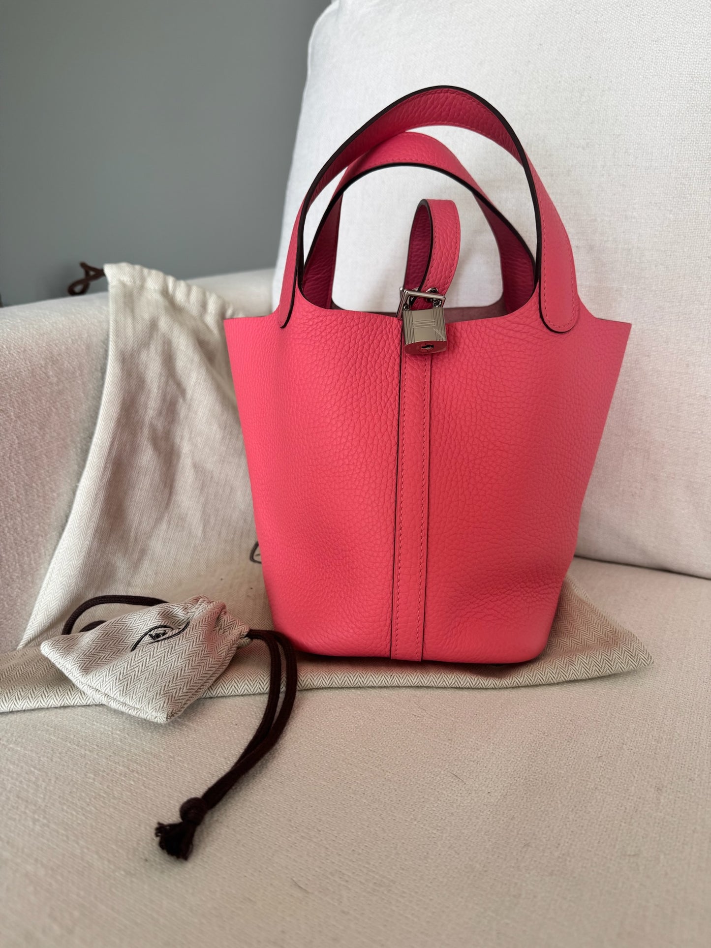 Hermès Pink Clements Picotin lock bag