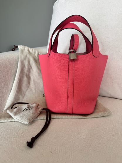 Hermès Pink Clements Picotin lock bag