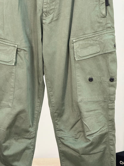Stone Island Khaki Cargo Track Pants - 32 Waist