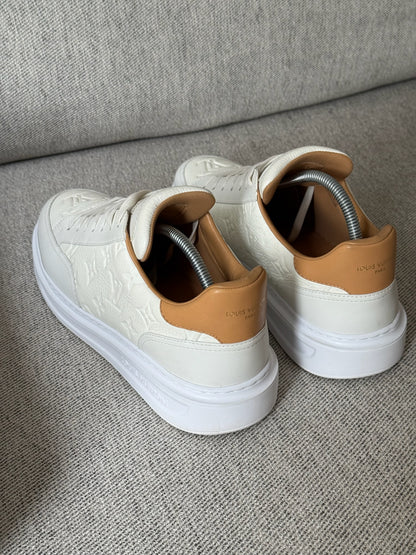 Louis Vuitton White Beverley Hills Trainers UK 8.5