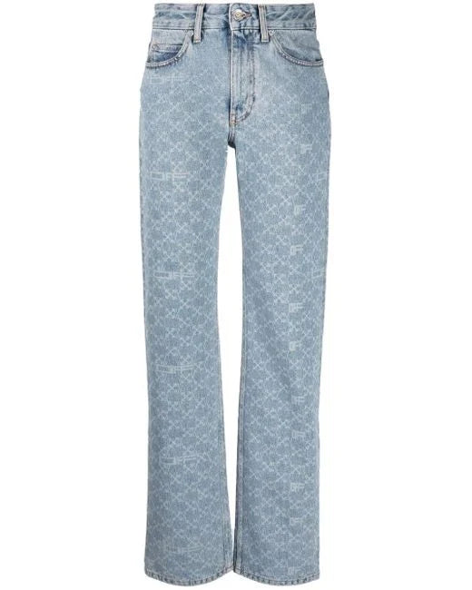 Off-White Denim Monogram Straight Jeans – W27