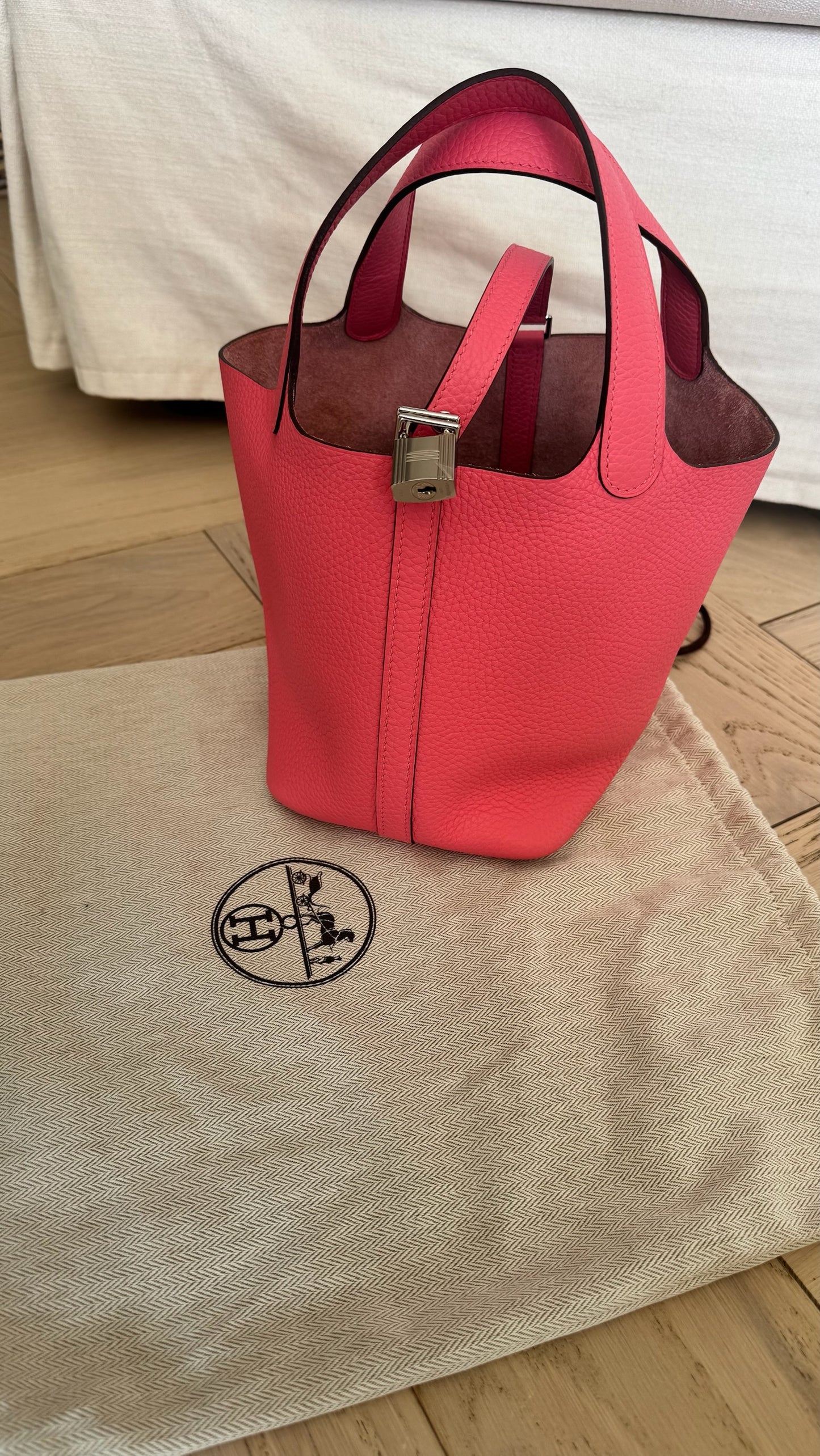Hermès Pink Clements Picotin lock bag