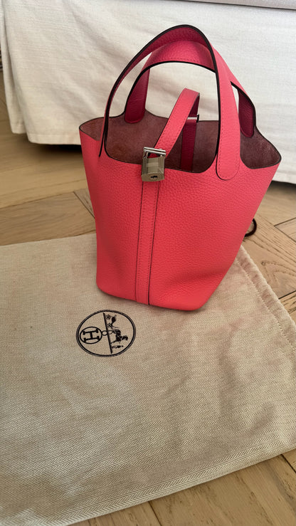 Hermès Pink Clements Picotin lock bag