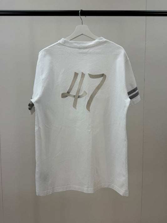 Dior White Ribbon Logo T-Shirt -Medium