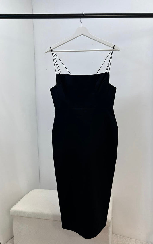 Alex Perry Black Strap Zip Up Dress , Brand New - UK 12