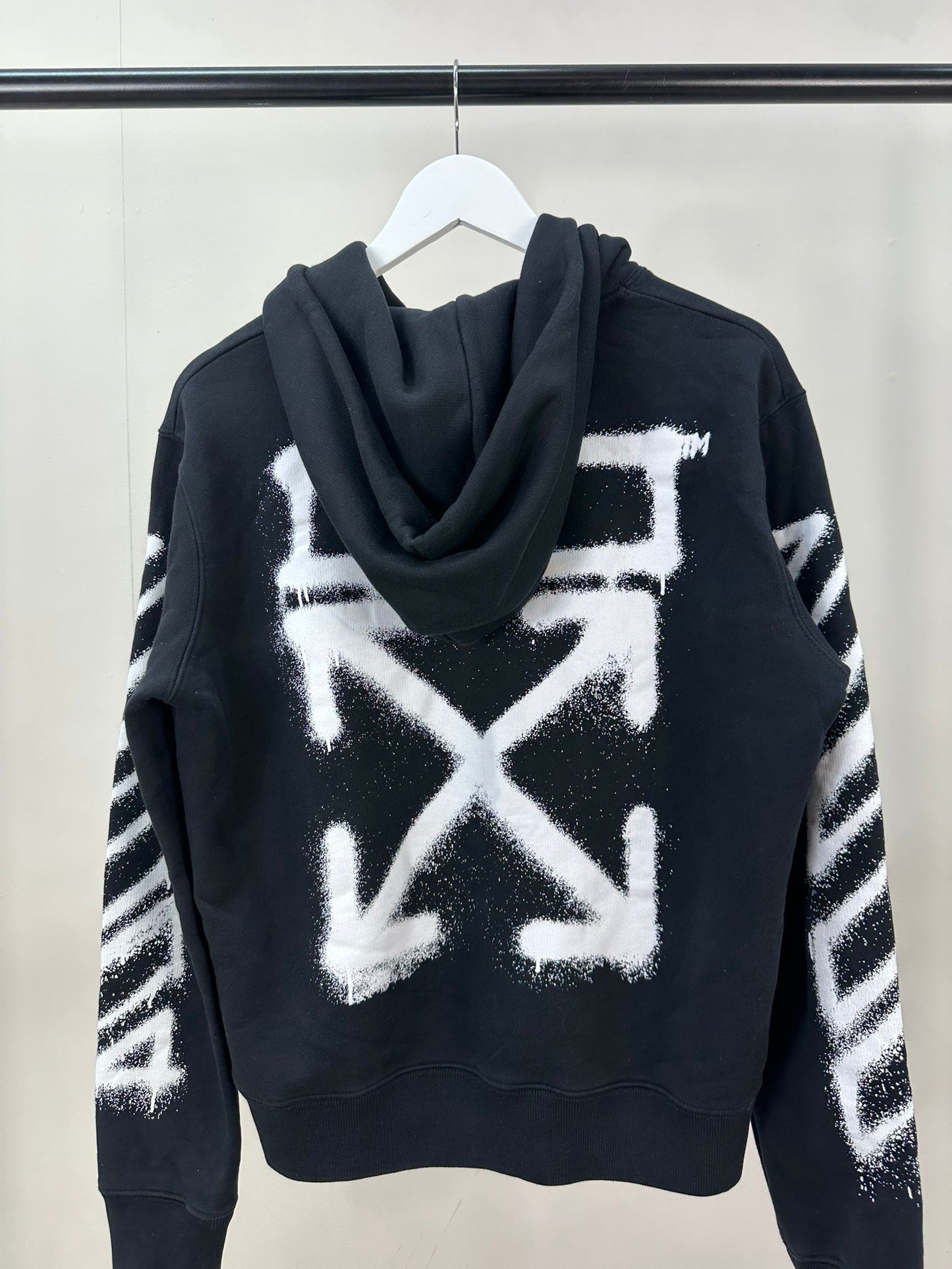 Off-White Black Spray Paint Cross Jumper - Small