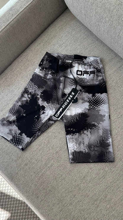 Off-White Active Printed Shorts Grey Black – Small. Brand New