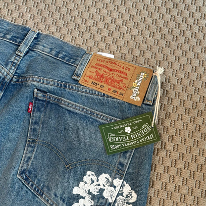Denim Tears x Levi's Denim Wreath Print Straight Leg Jeans – New In Tags W38
