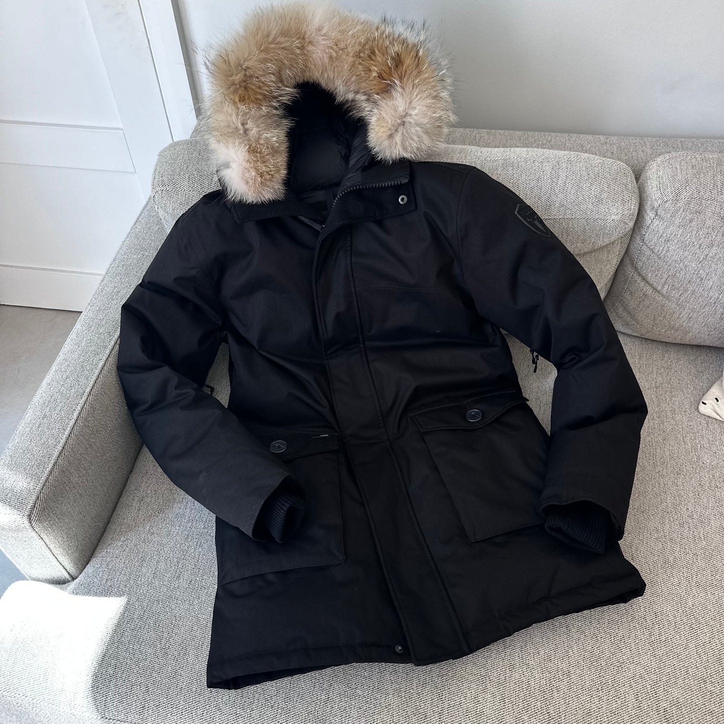 Nobis Yves Black Removable Fur Hood Parka Coat – Medium