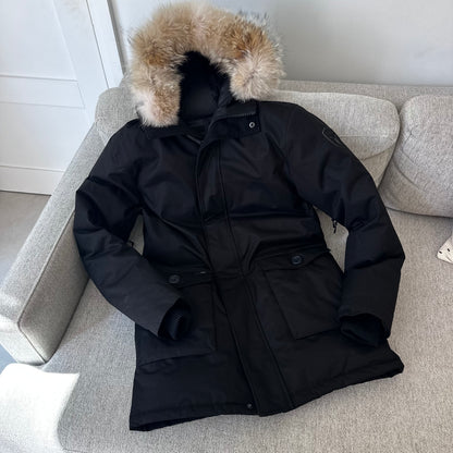 Nobis Yves Black Removable Fur Hood Parka Coat – Medium