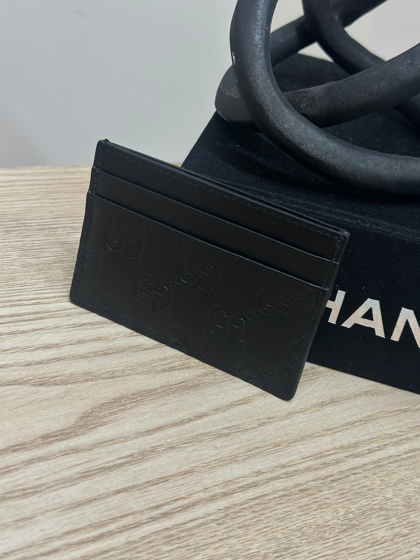 Gucci Black GG Emblem Cardholder