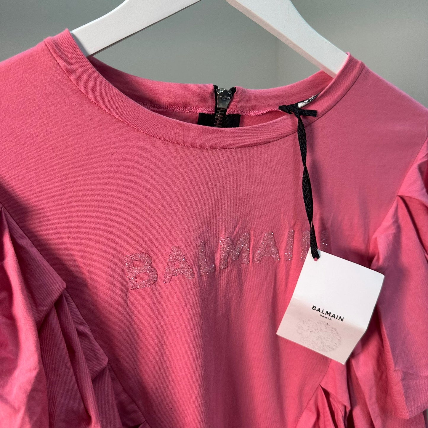 Kids Balmain Pink Frill T-Shirt – New In Tags Age 12