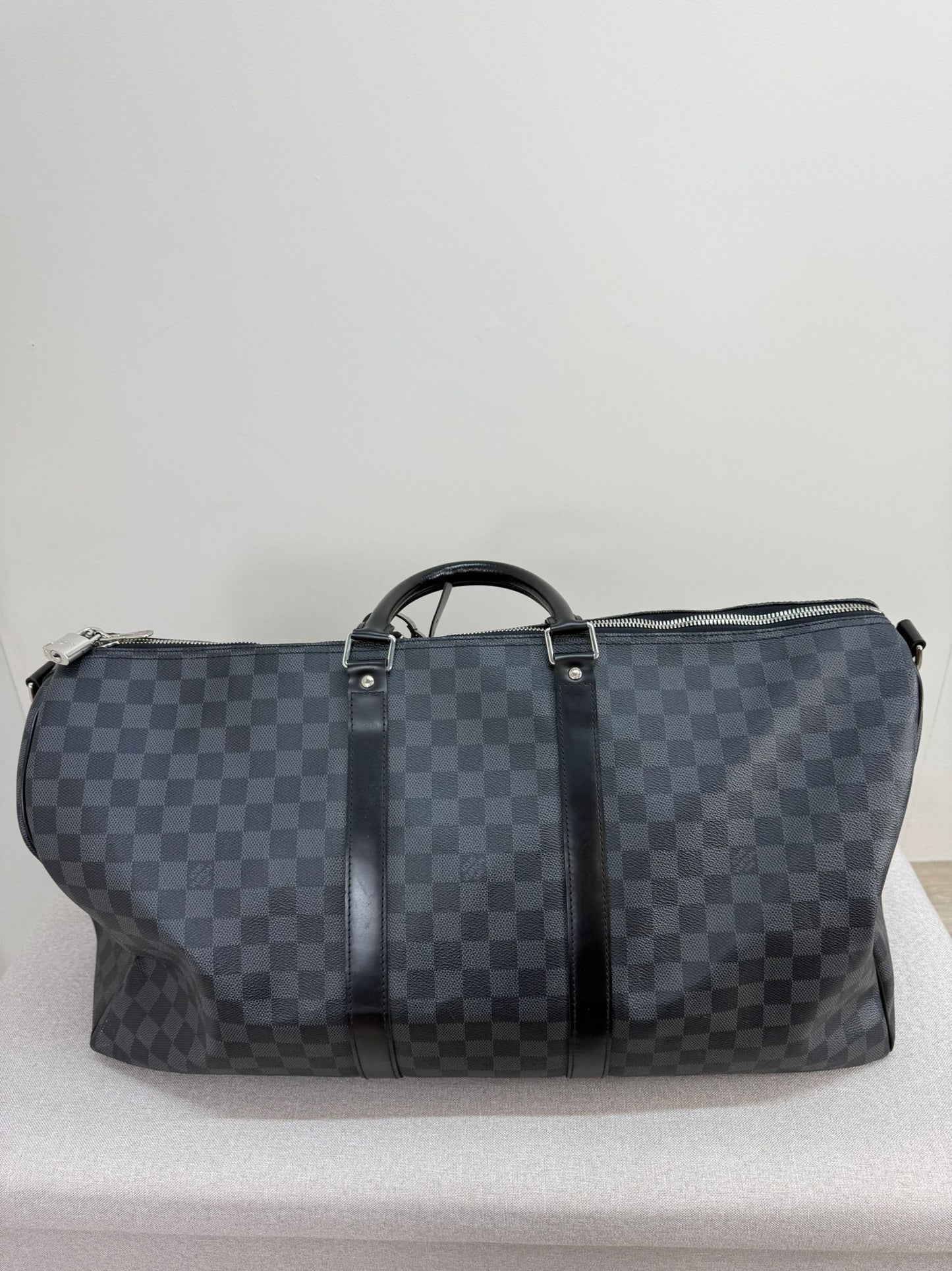 Louis Vuitton Damier 55 Bandouliere Keepall Travel Bag