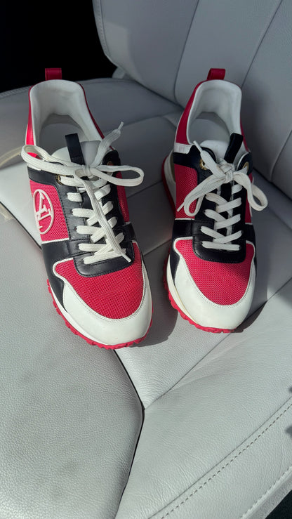 Louis Vuitton Run Away Pink White & Black Trainers - UK 3.5