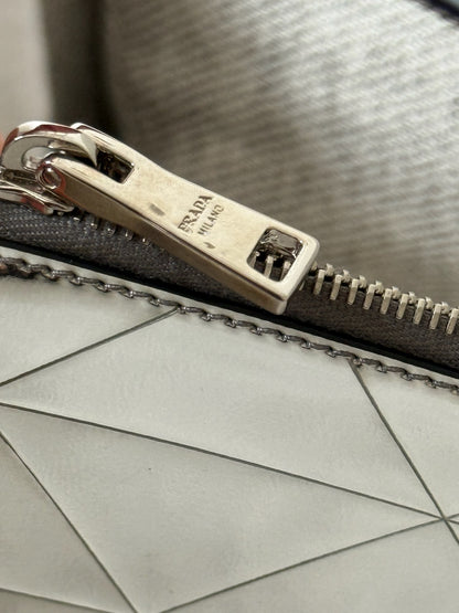 Prada Silver Metallic Leather Mini-Bag