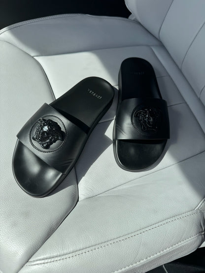 Versace Black Medusa Pool Slides - UK 6