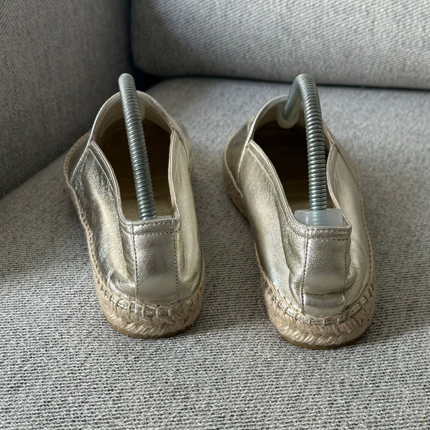 YSL Gold Metallic Espadrille Pumps – UK 6