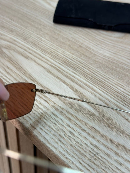 The Row Brown Skinny Sunglasses - One Size