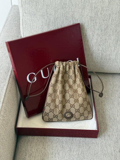 Gucci Beige & brown Minuet pouch charm