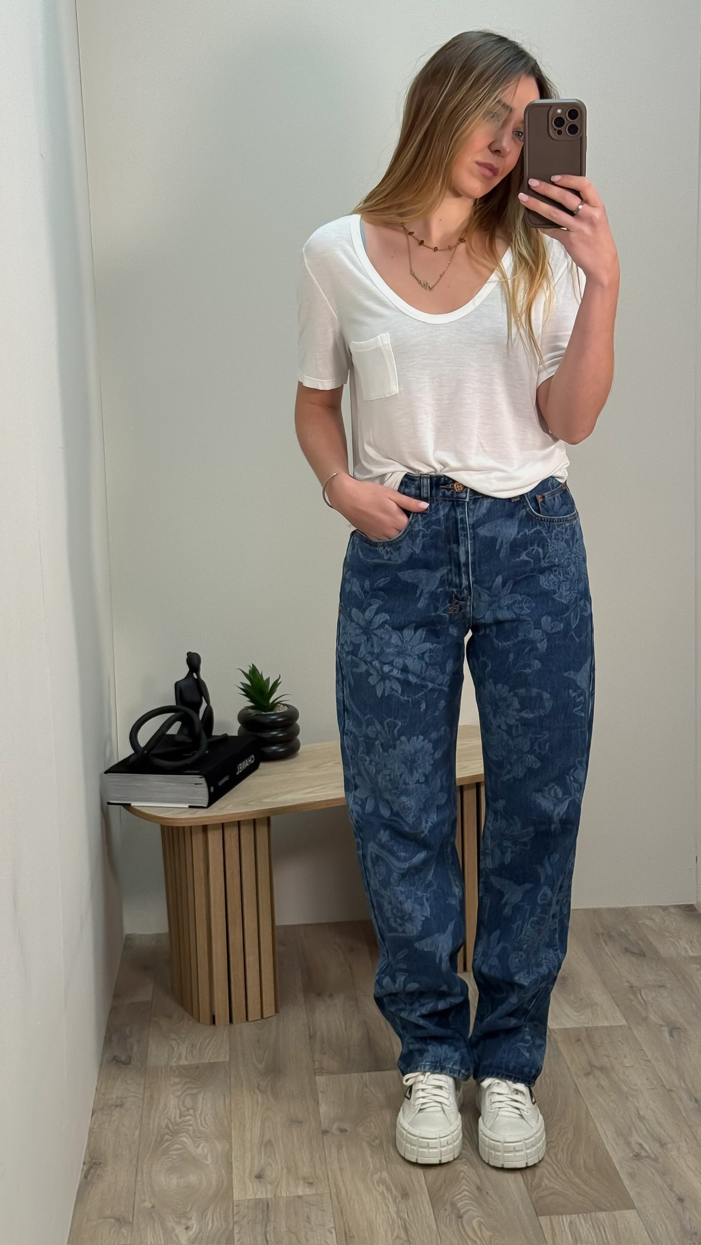 Ksubi Blue Denim Florall Jeans - 28"