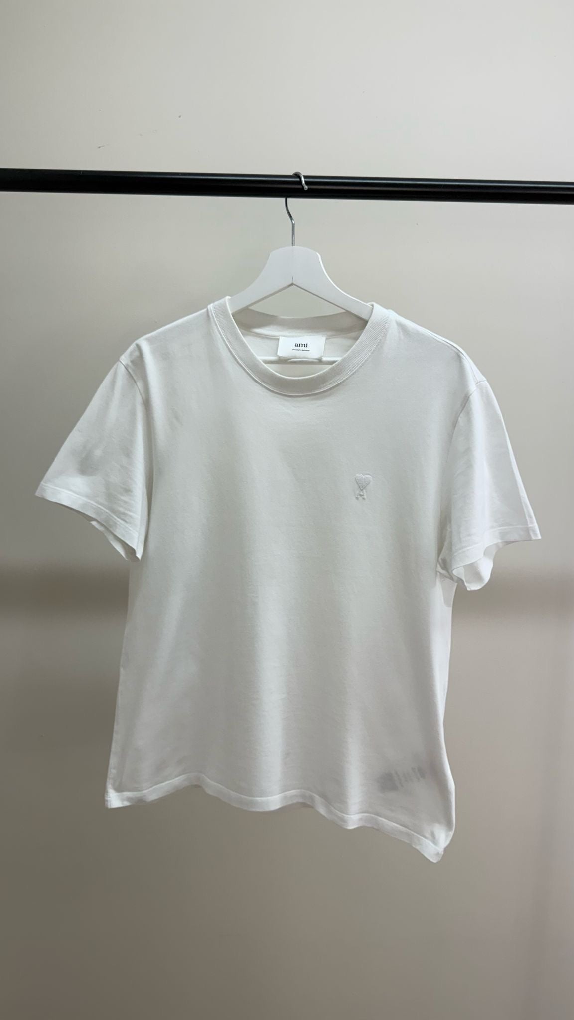 Ami White Heart T-Shirt-Medium