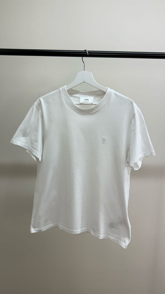 Ami White Heart T-Shirt-Medium