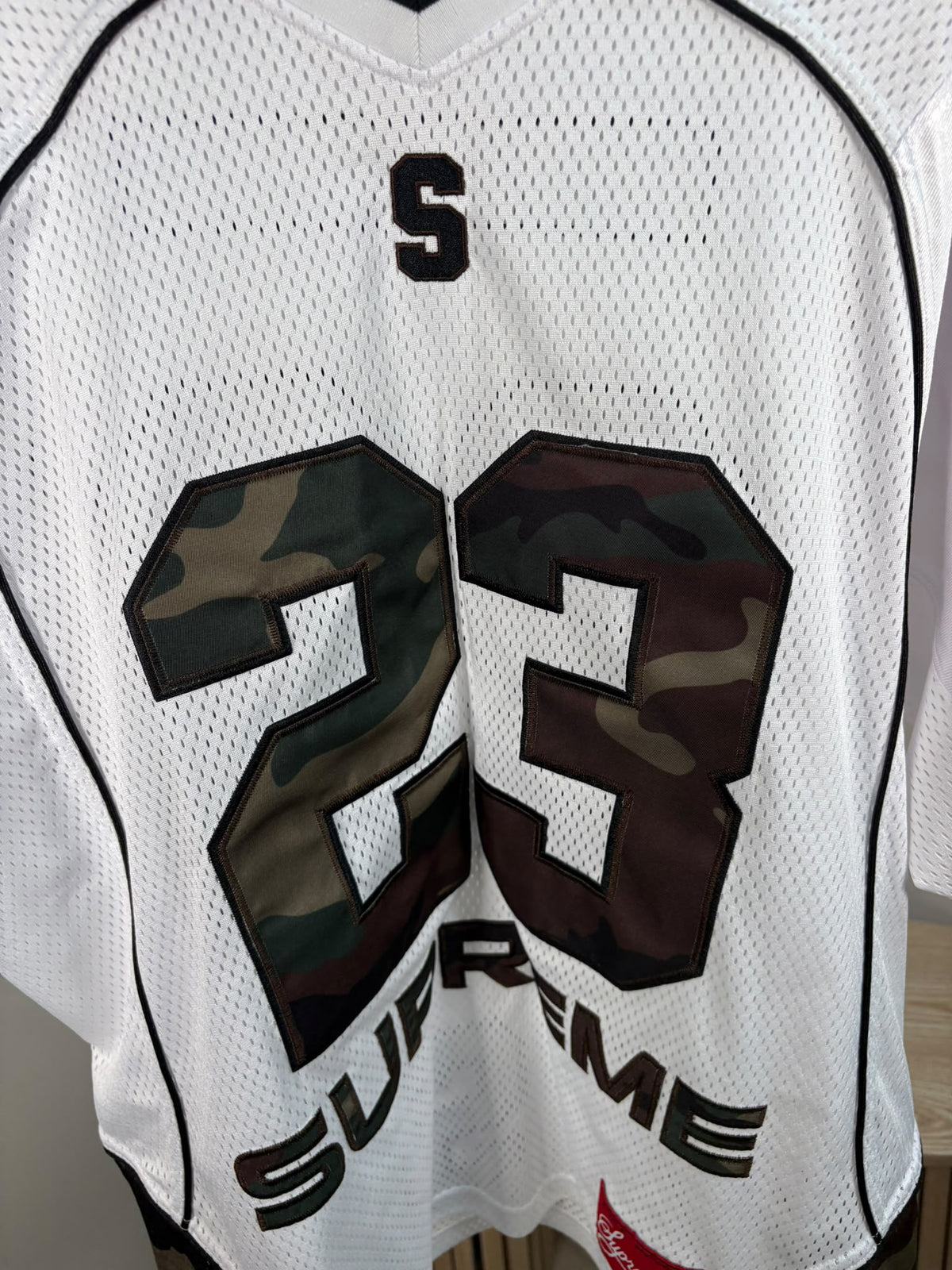 Supreme White Camo 23 Football Jersey - Large