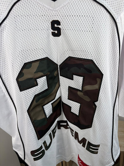 Supreme White Camo 23 Football Jersey - Large