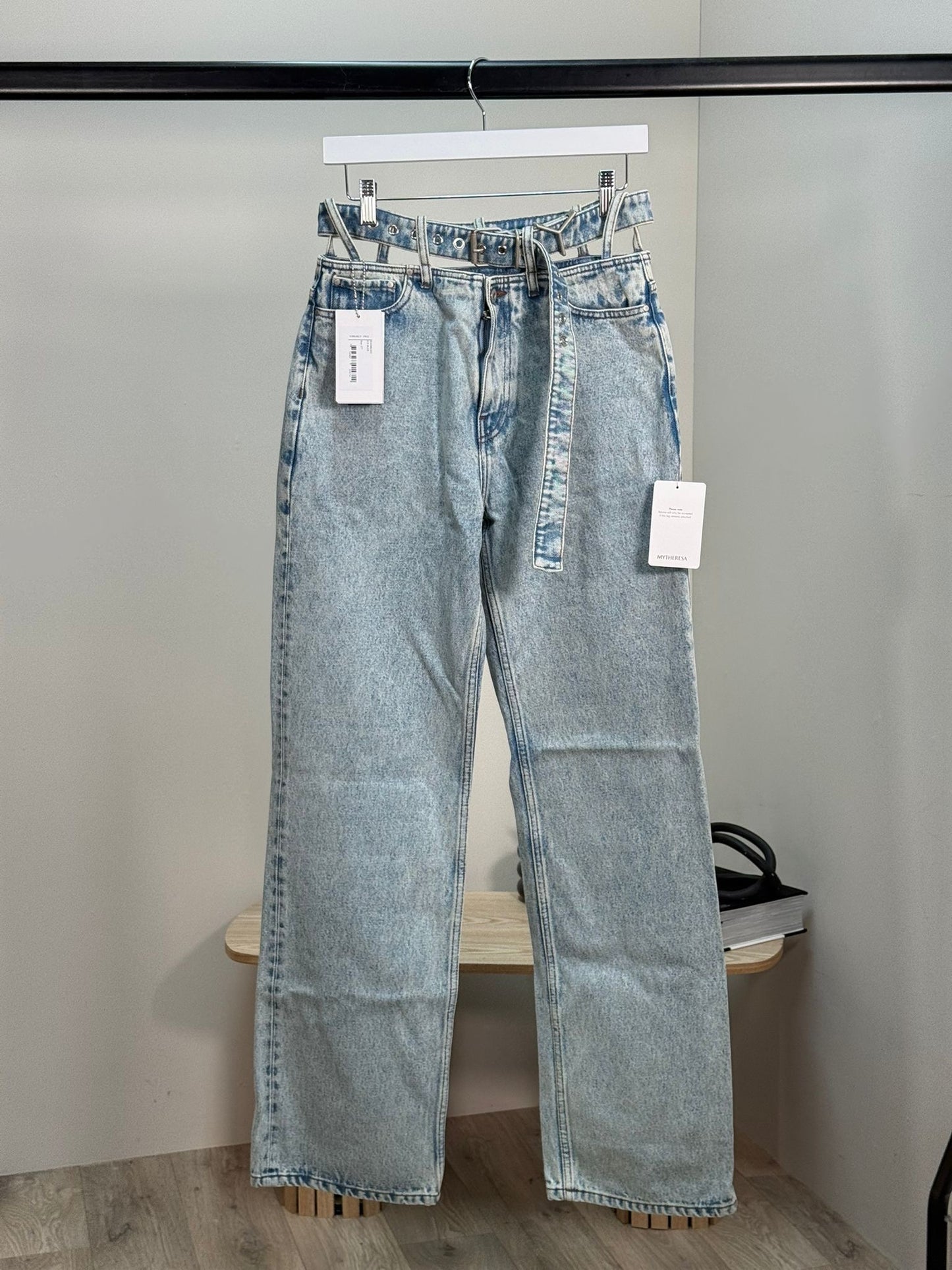 Y/Project Ice Blue Buckle Straight Leg Jeans - Brand New In Tags 27"