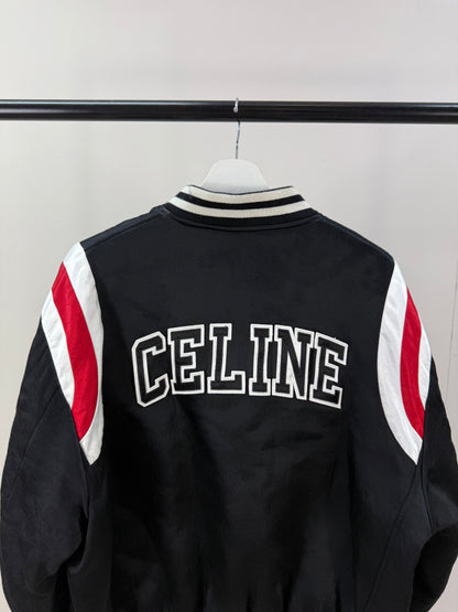 Celine Logo Varsity Bomber-50, UK Large
