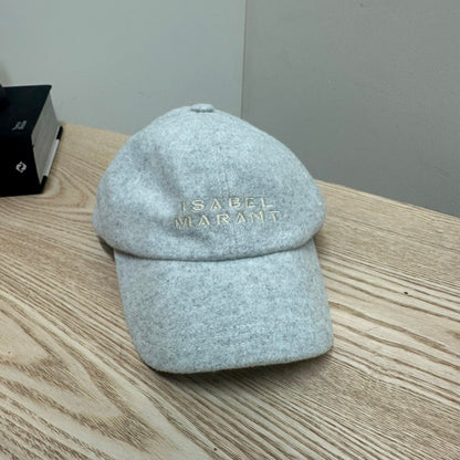 Isabel Marant Tyron Wool Cap Light Grey – 57
