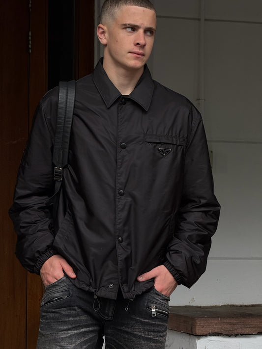 Prada Black Re-Nylon blouson Zip Up Jacket -52/XL