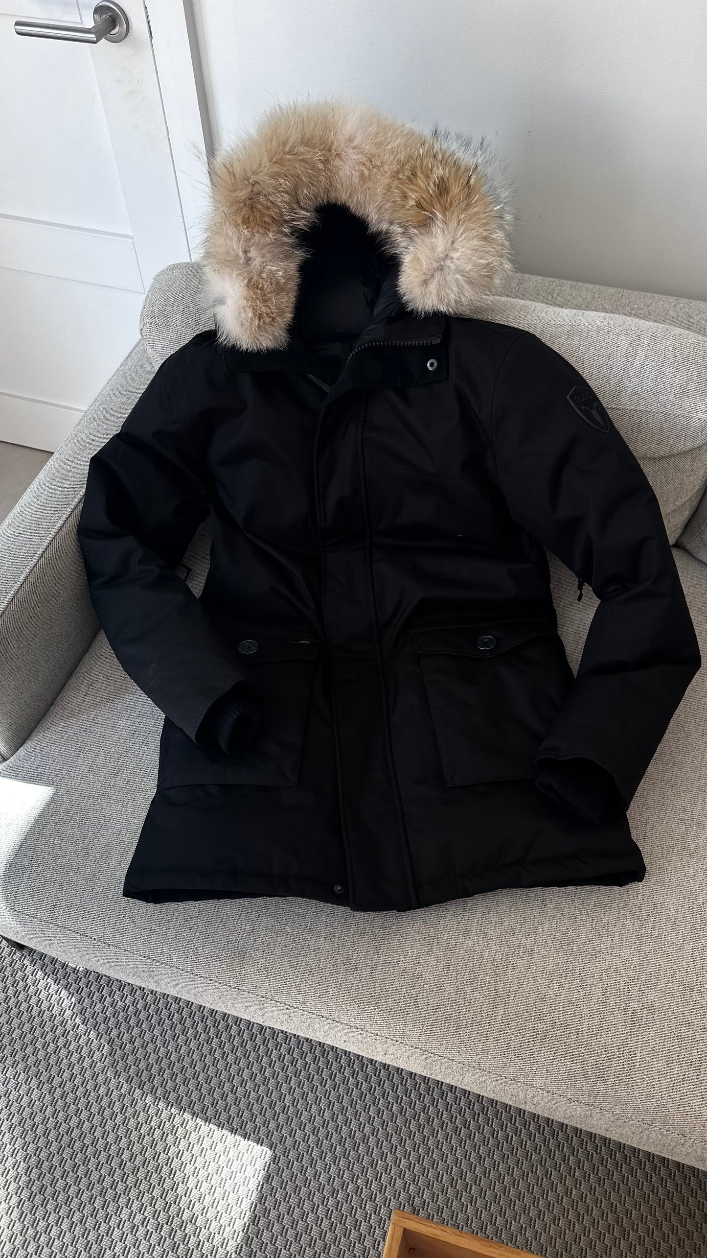 Nobis Yves Black Removable Fur Hood Parka Coat – Medium