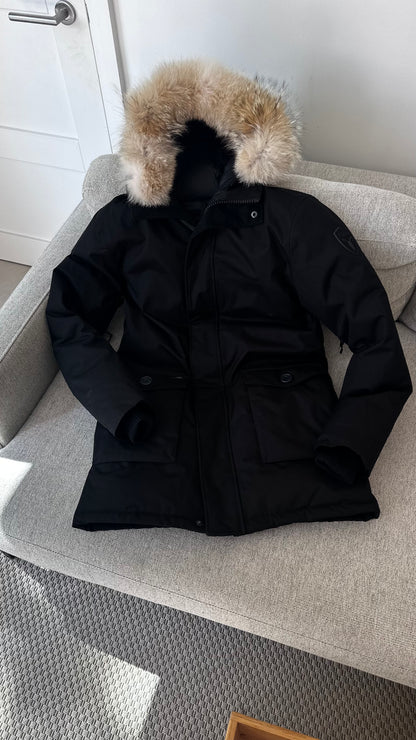Nobis Yves Black Removable Fur Hood Parka Coat – Medium