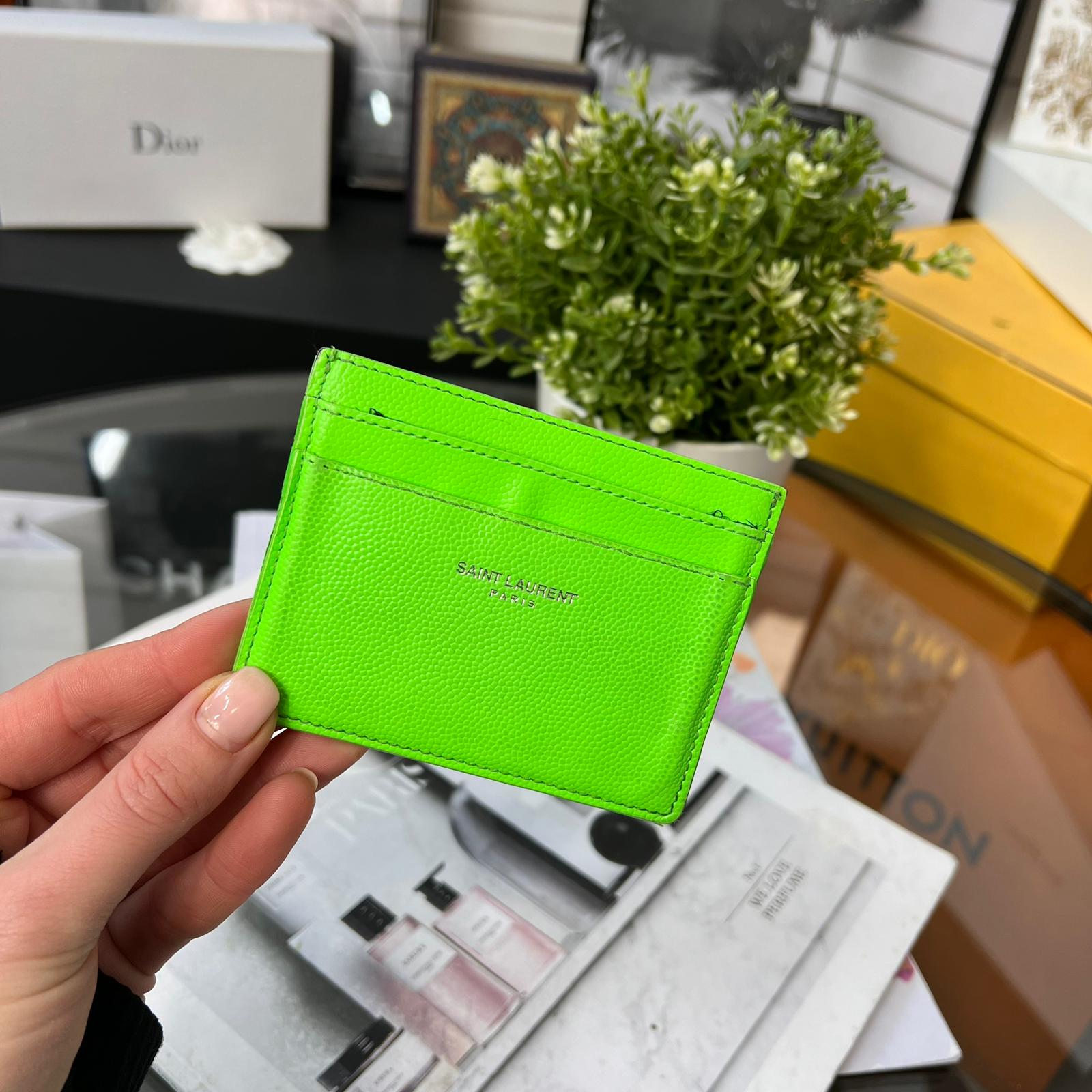 Neon ysl card discount holder