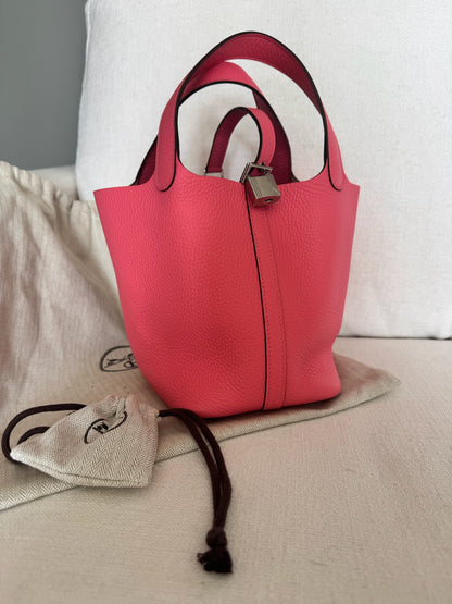 Hermès Pink Clements Picotin lock bag