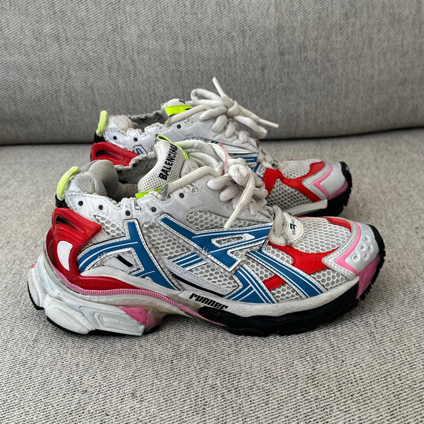 Balenciaga Runner Trainers White Blue Red – EU 36 / UK 3