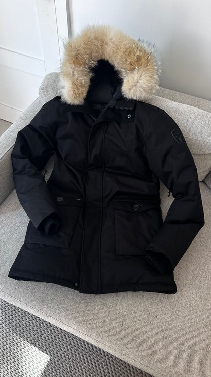 Nobis Yves Black Removable Fur Hood Parka Coat – Medium